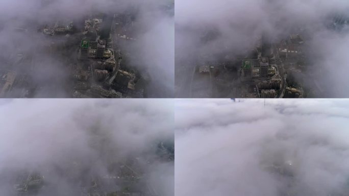 上海陆家嘴平流雾