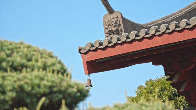 中式建筑屋檐风铃唐代建筑嘉定南翔云翔寺