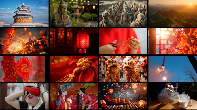 中国元素华夏文明历史遗迹中国符号中国文化