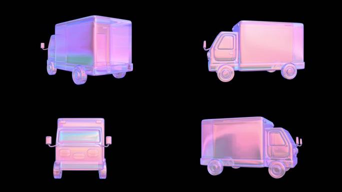 卡通卡车 交通工具图标可爱动画片运输9