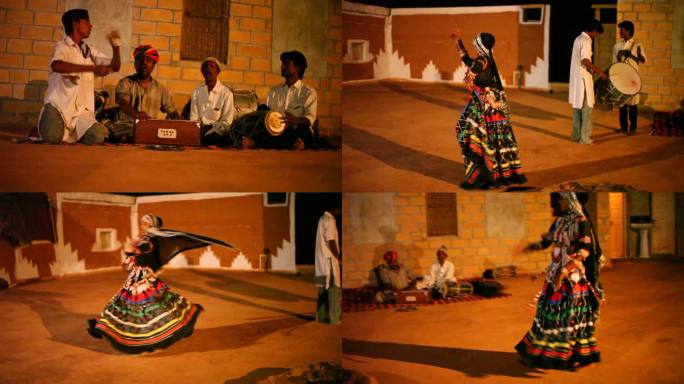 印度塔尔沙漠深处的原始吉普寨原生态舞蹈