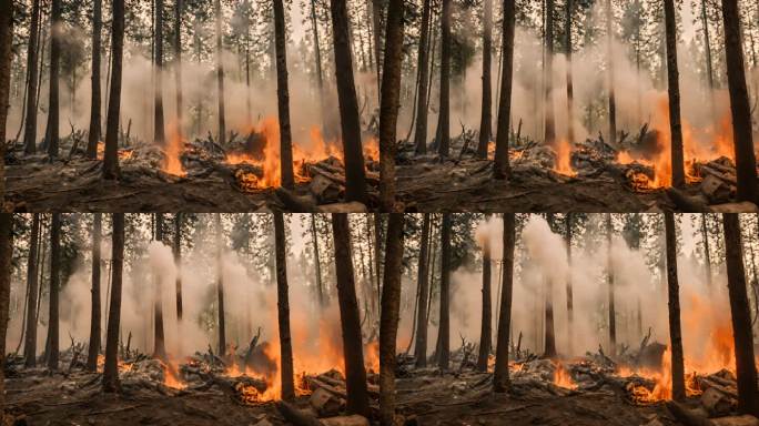 森林火灾是人为引起的燃烧