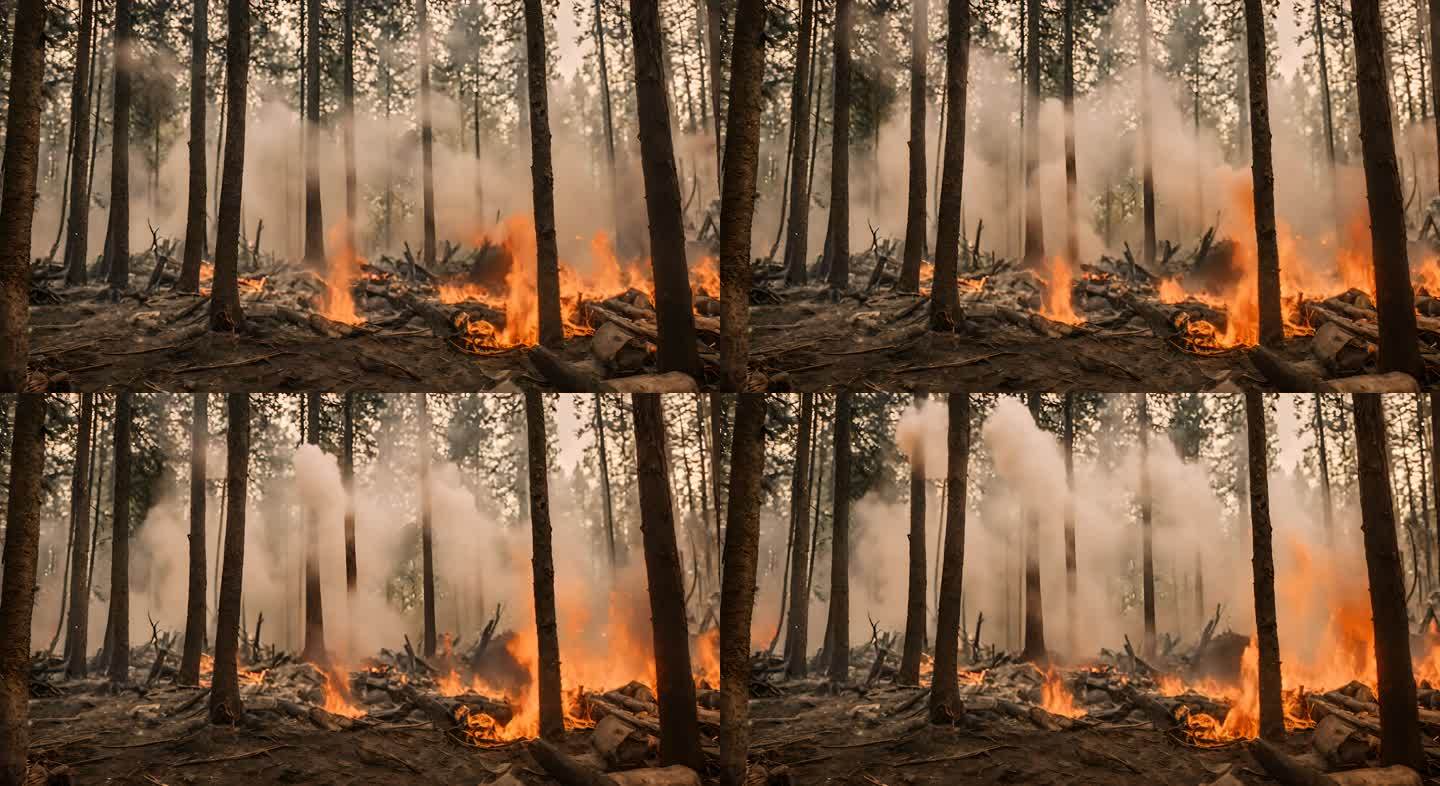 森林火灾是人为引起的燃烧