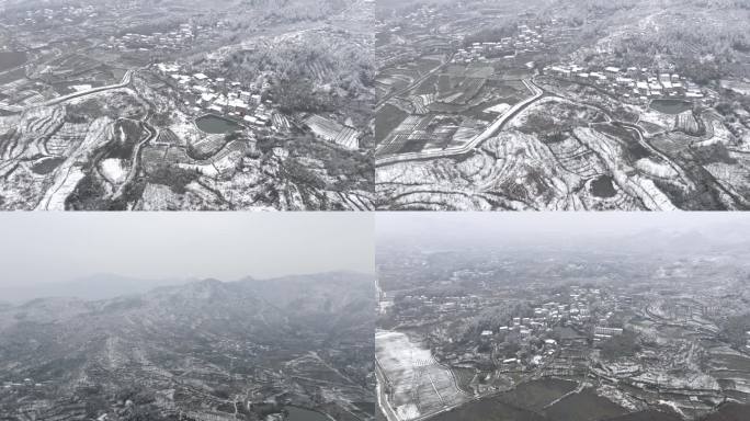 麻城盐田河镇雪景