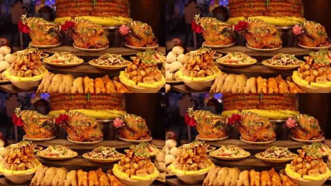 新疆喀什汗巴扎夜市小吃特色美食
