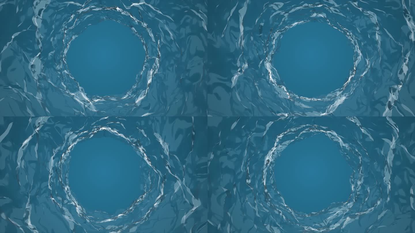 真实水流动画片头 水漩涡