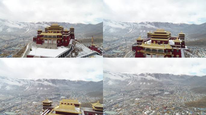 青海玉树雪景