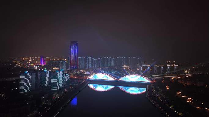 嵊州开元名都大酒店嵊州大桥夜景