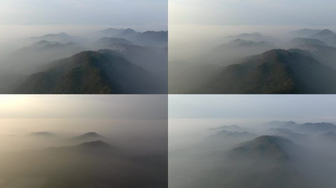 杭州西湖清晨航拍