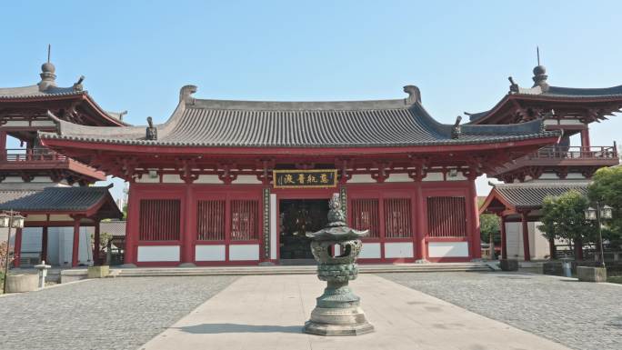 慈航普渡寺庙上海嘉定南翔云翔寺中式建筑