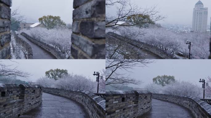 台州府城雪景