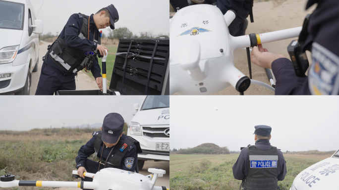 公安硬科技警察宣传科技建警大型无人机巡逻