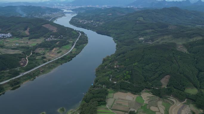 河流江河航拍风景