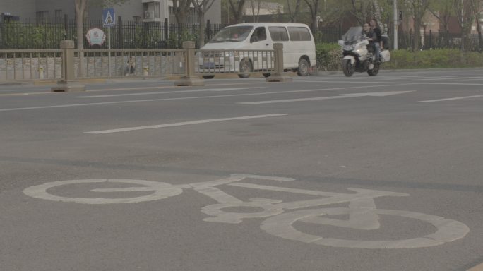 公路非机动车道 自行车标识