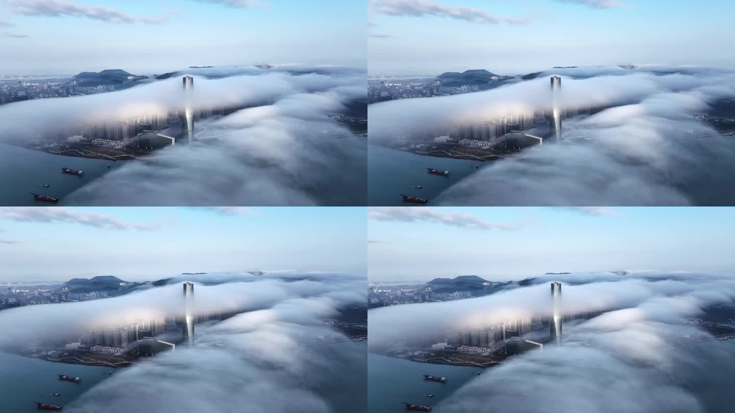 珠海中心大厦平流雾