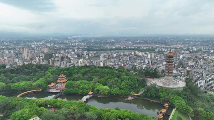 航拍赣州南康旭山公园