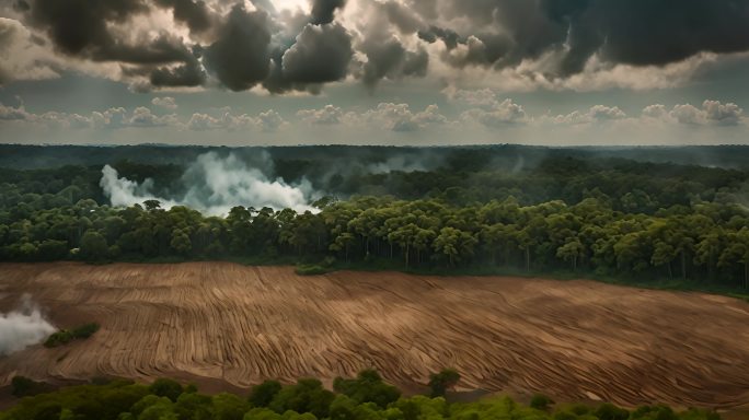 亚马逊火灾亚马逊森林砍伐烟雾
