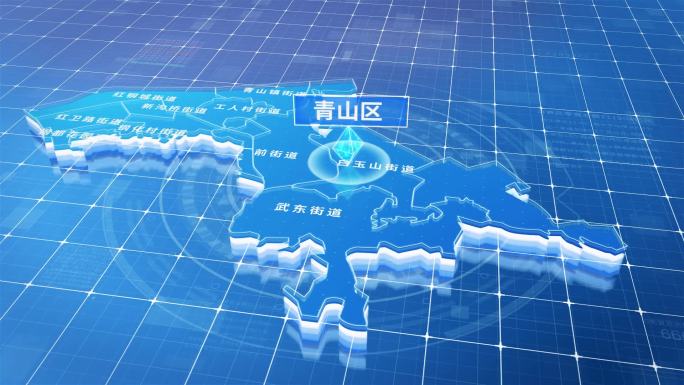 青山区蓝色三维科技区位地图