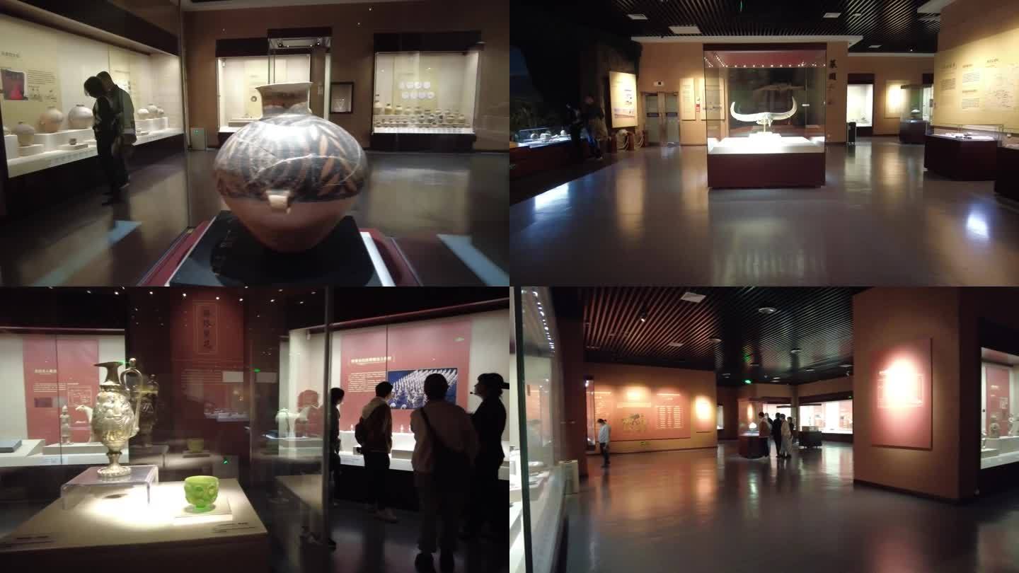 宁夏回族自治区博物馆历史文物观众参观文博