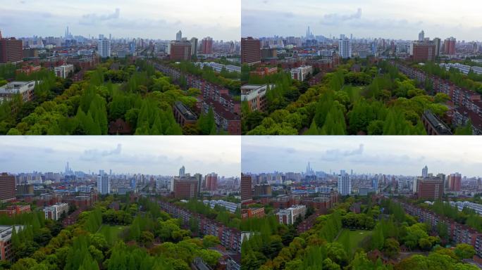 4K上海理工大学校园 航拍视频