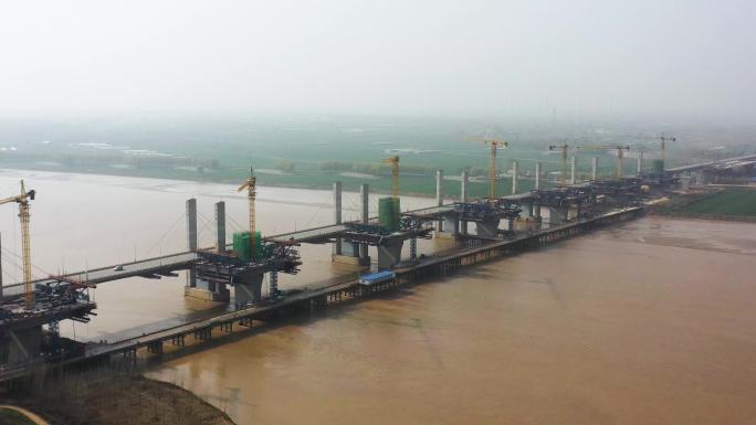 黄河大桥施工修桥
