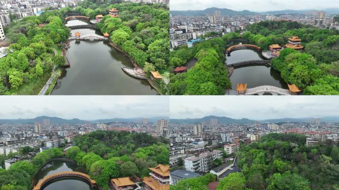 航拍赣州南康旭山公园