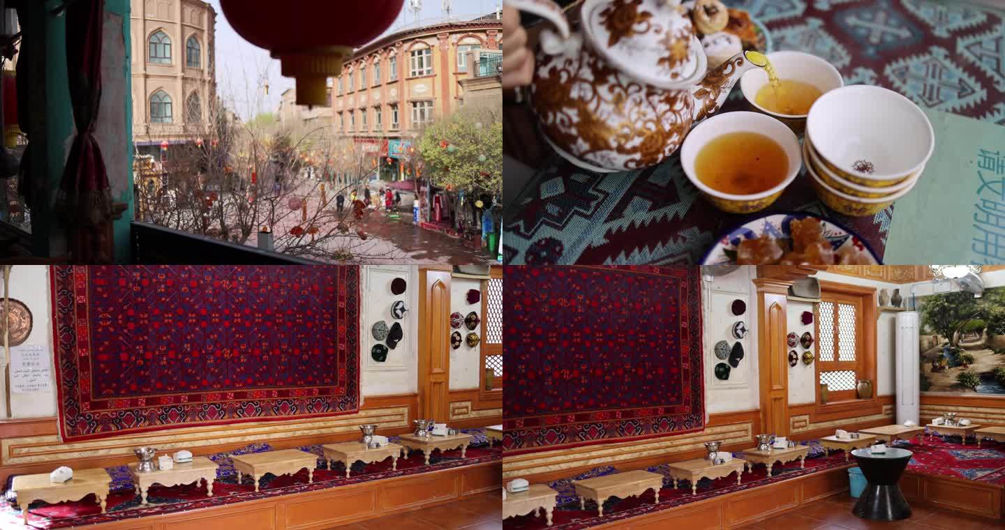 （8镜合集）新疆喀什古城百年老茶馆