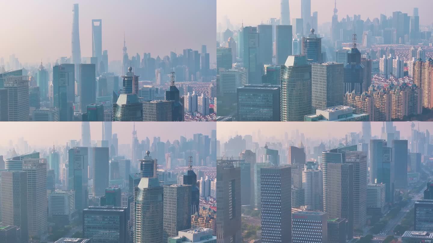 上海浦东新区陆家嘴航拍高楼大厦摩天大楼9
