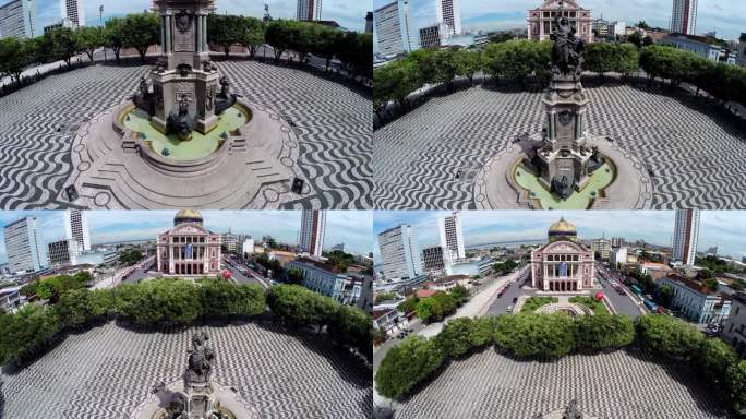 南美洲巴西城市雕塑航拍1