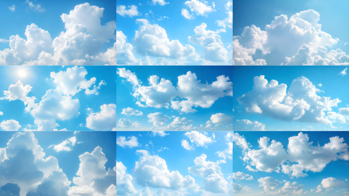 天空空镜云延时蓝天白云动态云