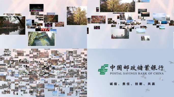 图片汇聚成中国邮政储蓄银行LOGO