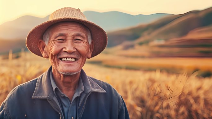 亚洲老年人的微笑
