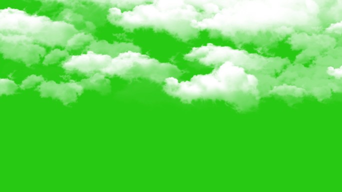 飘动的云绿幕抠像特效素材