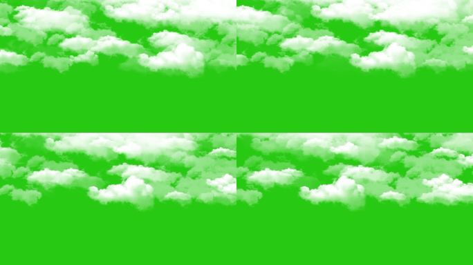 飘动的云绿幕抠像特效素材
