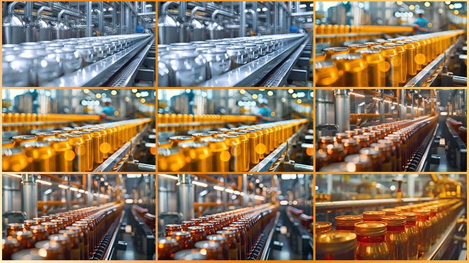 啤酒饮料生产线 瓶装易拉罐工厂灌装车间