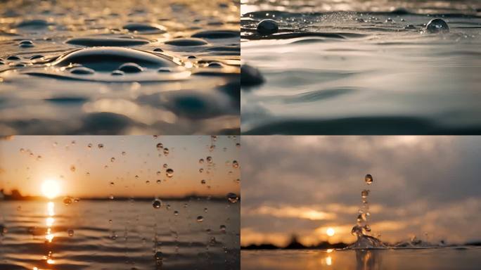 夕阳下的雨露