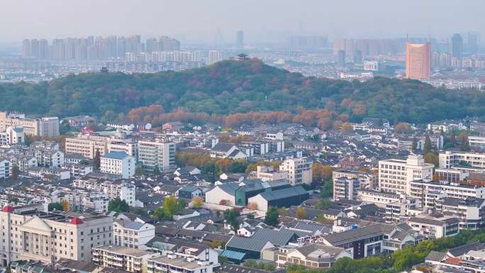 浙江绍兴越城区高楼大厦航拍摩天大楼城市风