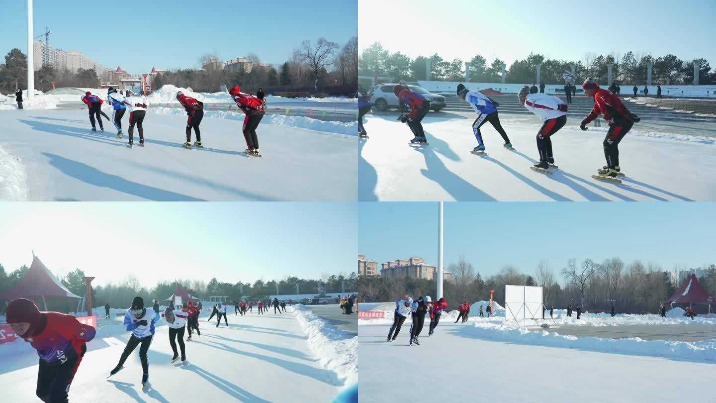 亚冬会冬季冰雪全民运动滑冰冰上运动群众