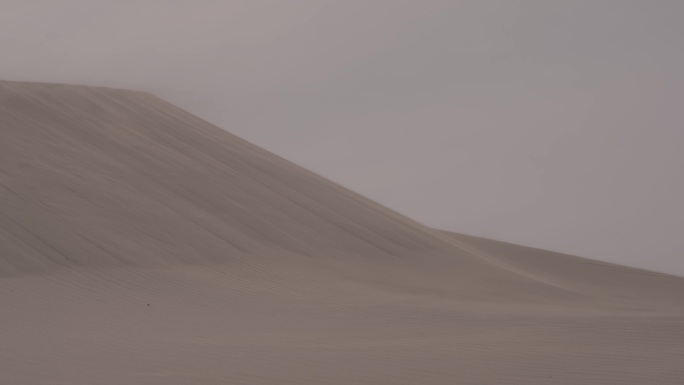 沙丘沙漠风吹沙漠流沙飞扬的细沙4K