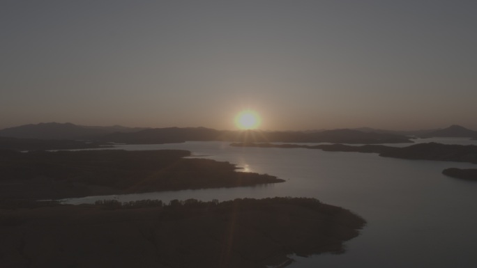 湖面 日出 日落 群岛 水 波纹