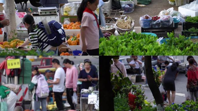 路边地摊菜市场