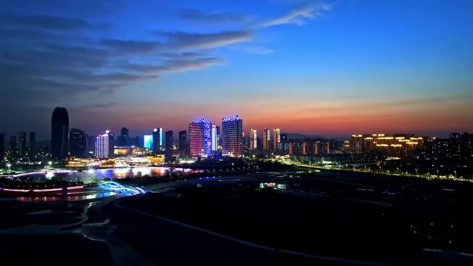 青岛西海岸夜景素材