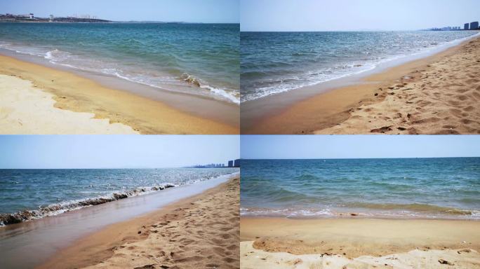 视频素材.威海荣成的沙滩和海浪