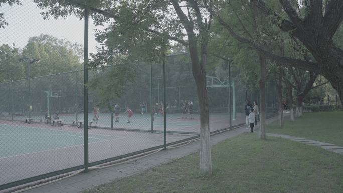 奥森 北京空镜 篮球 少年 球场
