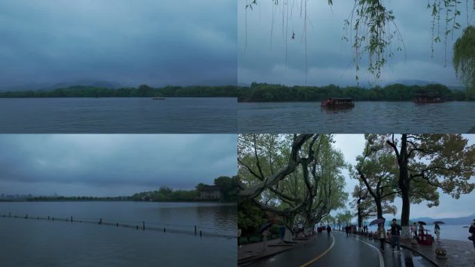 杭州西湖烟雨  4k地拍
