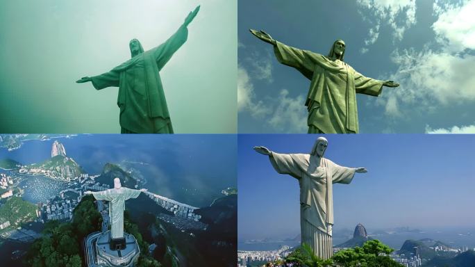 巴西耶稣雕塑 巴西里约热内卢基督山雕塑