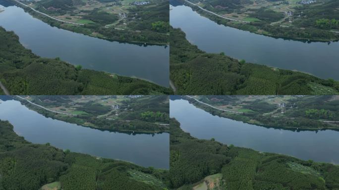 江河大地山丘丘陵地貌树林树木绿色风景