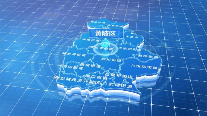 黄陂区蓝色三维科技区位地图
