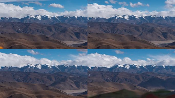 西藏日喀则108拐珠峰大本营国道高空航拍