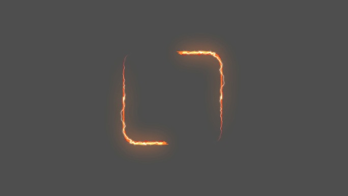 火焰正方形圆角UI光效循环框